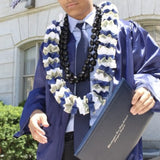 20 Dollar Money Lei - Navy Blue & White