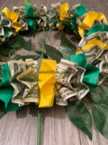 30 Dollar Kids Size Money Lei - Green & Yellow