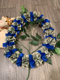 30 Dollar Kids Size Money Lei - Royal Blue