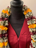 50 Dollar Money Lei - Burgundy & Gold - Apparel & Accessories