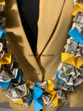 50 Dollar Money Lei - Light Blue & Yellow - Apparel & Accessories