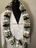 50 Dollar Money Lei - Navy Blue & White - Apparel & Accessories