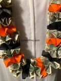 50 Dollar Money Lei - Orange & Black - Apparel & Accessories