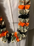 50 Dollar Money Lei - Orange & Black - Apparel & Accessories