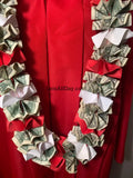 50 Dollar Money Lei - Red & White - Apparel & Accessories
