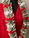 50 Dollar Money Lei - Red & White - Apparel & Accessories