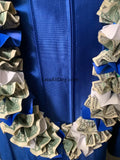 50 Dollar Money Lei - Royal Blue & White - Apparel & Accessories